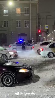 В Ростове-на-Дону парализовано движение из-за снегопада