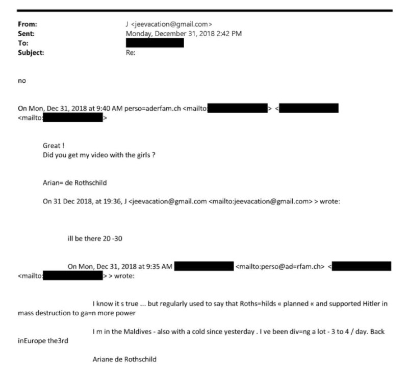 Публикация файлов Эпштейна: обвинения против Ариан де Ротшильд