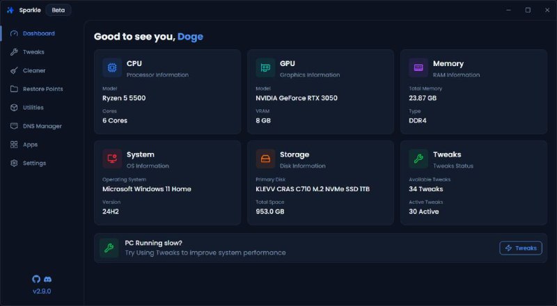 Обзор программы Sparkle для оптимизации Windows