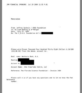 Обнаружен банковский счет Эпштейна с названием "Baal"