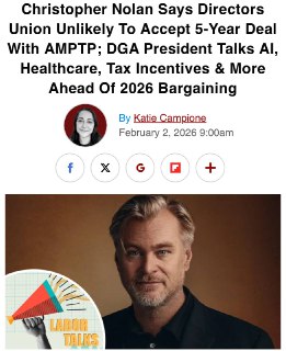 Кристофер Нолан обеспокоен недостаточной защитой от ИИ для режиссёров