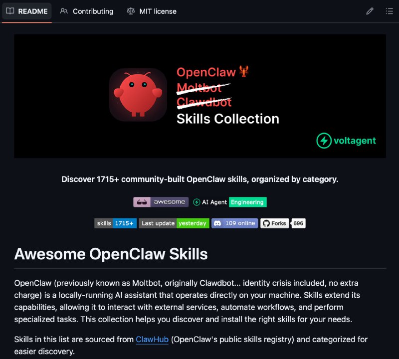 Выкатили огромную подборку скиллов для OpenClaw