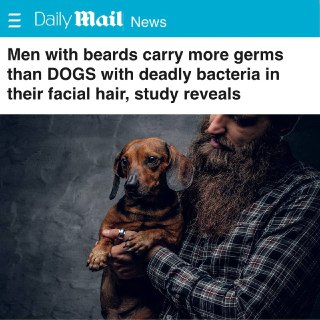 В мужской бороде больше бактерий, чем в собачьей шерсти