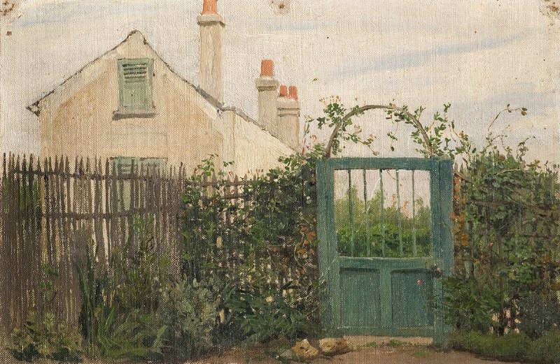 Картина Виктора Васнецова «Калитка» в музее «Абрамцево»