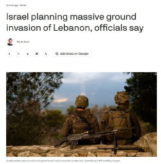 Израиль готовит вторжение в Ливан