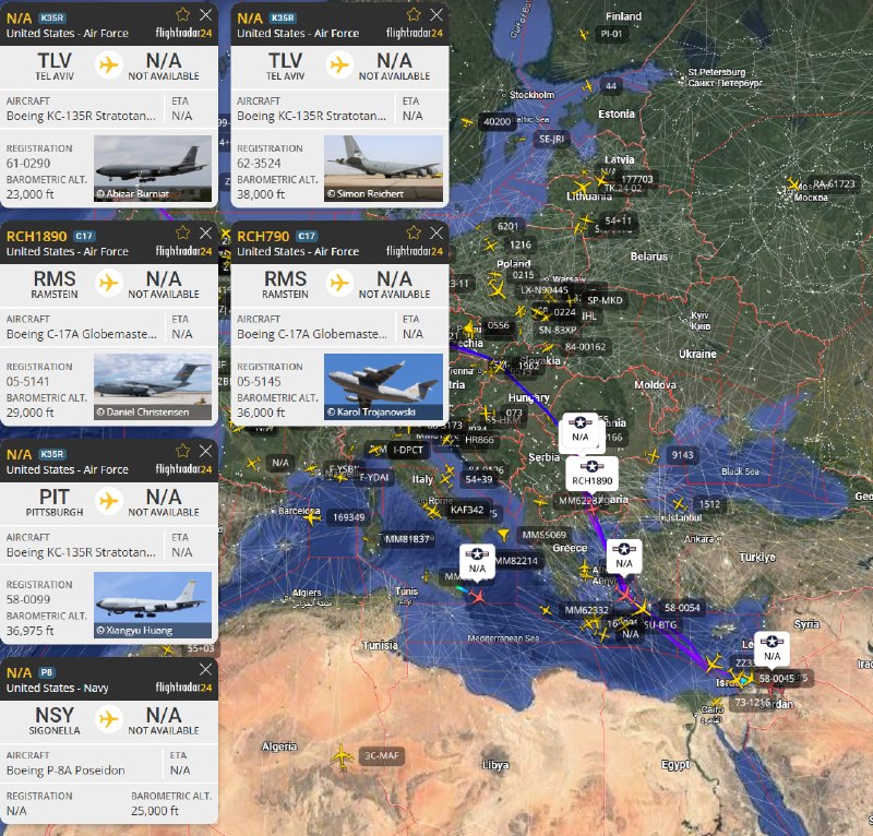 США стягивают авиацию и вооружение к Ирану на фоне слухов о возобновлении ударов