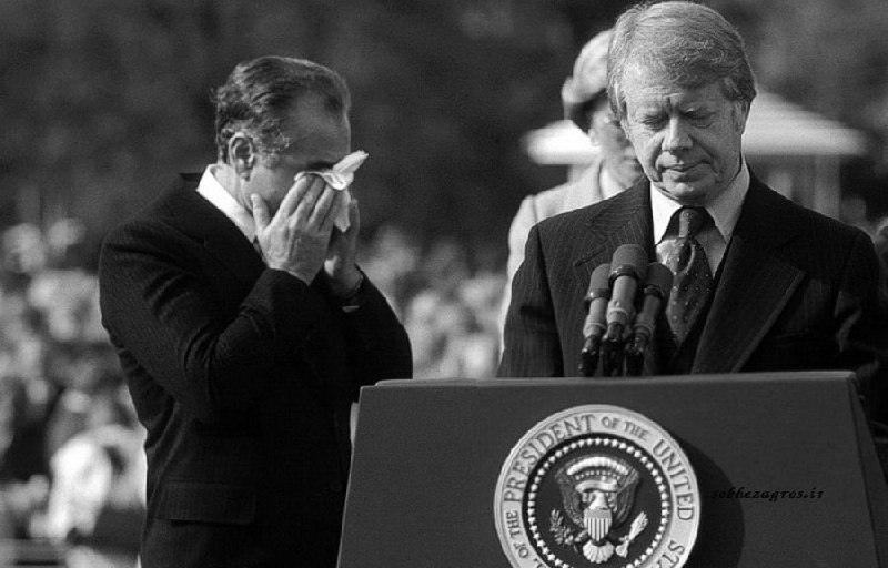 Шах Ирана на выступлении Картера в 1977 году