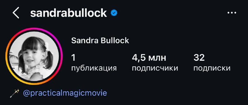 Сандра Буллок набрала 3,6 млн подписчиков в Instagram за два часа