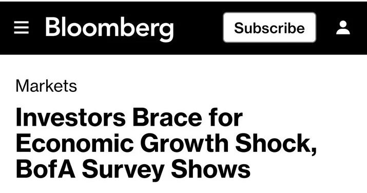 Инвесторы готовятся к резкому падению темпов экономического роста, — Bank of America