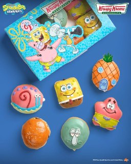 Krispy Kreme выпустила набор пончиков по мотивам «Губки Боба»