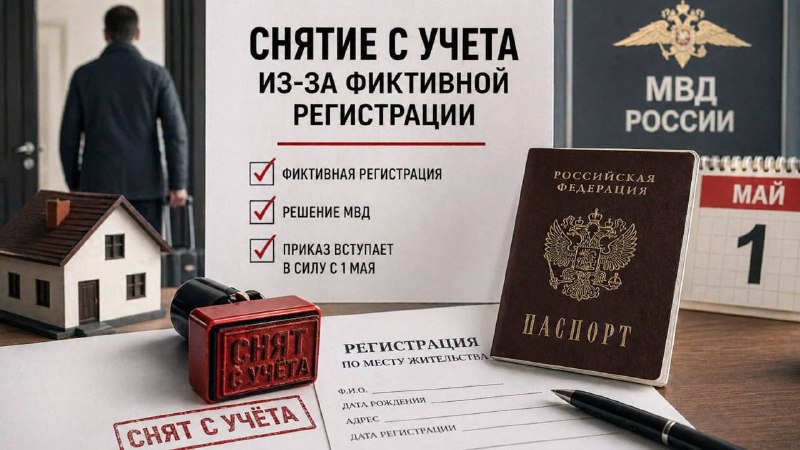 МВД России начнёт снимать граждан с учёта за фиктивную регистрацию