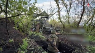 Работа российской артиллерии на Добропольском и Днепропетровском направлениях