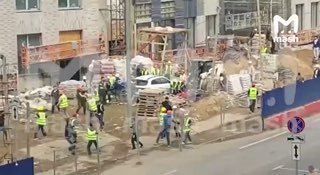 Массовая драка на стройке в московском Митине