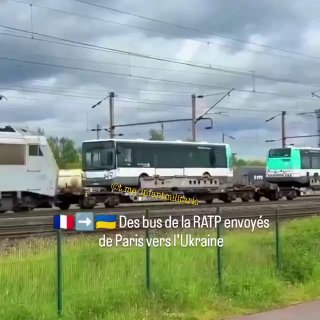 Из Парижа в Киевскую область направлен эшелон с городскими автобусами для гуманитарной помощи