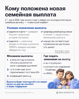 Соцфонд начинает принимать заявления на семейную выплату