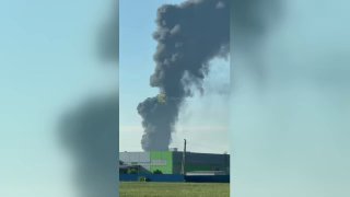 В Усть-Лабинске из-за атаки БПЛА загорелась нефтебаза
