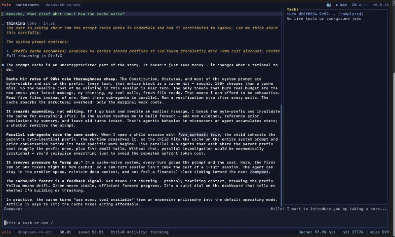 Вышел терминальный кодинг-агент Code Whale для работы с DeepSeek и локальными моделями