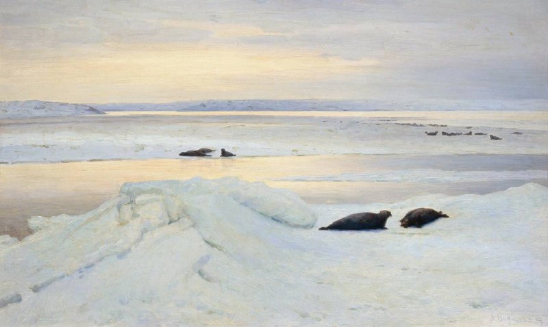 Картина Александра Борисова «Весенняя полярная ночь» (1897)