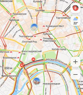 Пробки в Москве достигли 8 баллов
