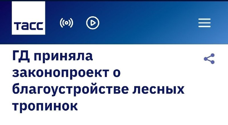 Госдума приняла законопроект о благоустройстве лесных тропинок