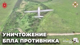 Кадры работы расчётов ПВО бригады «Бешеные псы» по уничтожению дронов противника