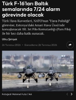 В Эстонии разместят турецкие истребители F-16 для дежурства в Прибалтике