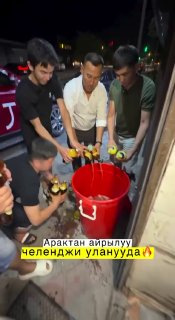 В Кыргызстане придумали новый челлендж с выливанием пива