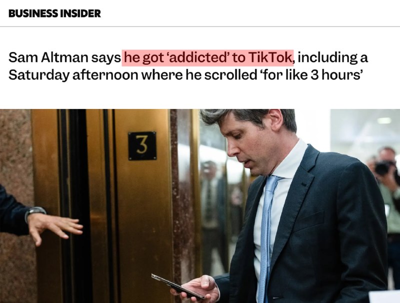 Сэм Альтман признался в зависимости от TikTok