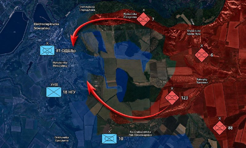 Активизация боев на подступах к Славянску в районе Николаевки