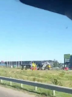 Вид поражённого логистического терминала «Новой Почты» в Полтаве