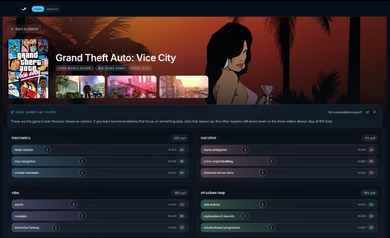 Нейросеть для продвинутого подбора игр в Steam