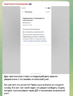 Блогер Кашеварова обвинила власти в создании паники через уведомления о воинском учете после выборов