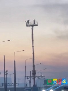 Экстравагантный способ перехвата БПЛА с помощью подъемника