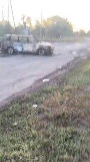 Кадры уничтожения пикапа украинских боевиков FPV-дронами