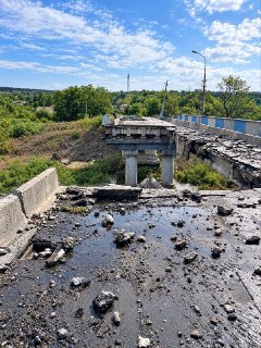 Мост в Красноторке уничтожен прилётом ФАБа