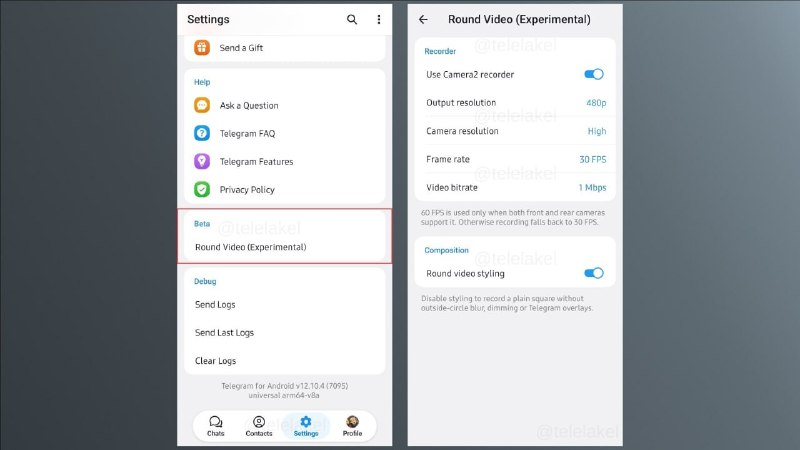 В Telegram для Android появятся настройки для улучшения качества видеосообщений