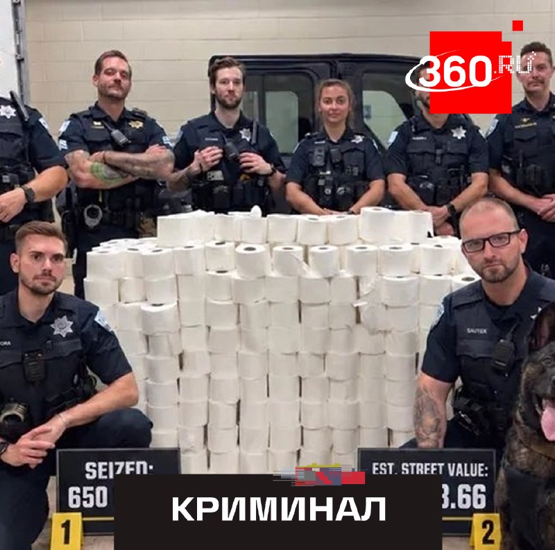 Полиция США изъяла у подростков 650 рулонов туалетной бумаги за планируемый розыгрыш