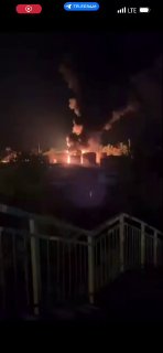 Внезапный пожар на нефтебазе в Полтаве