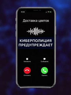 Аудиофрагмент диалога мошенника, представляющегося сотрудником службы доставки цветов