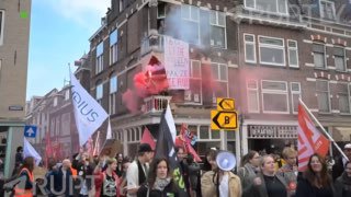 В Нидерландах студенты протестуют против высоких цен на жилье.