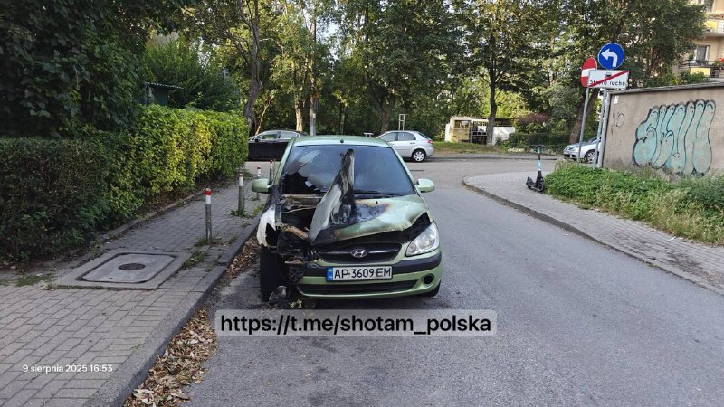 В Польше задержан подозреваемый в поджогах автомобилей с украинскими номерами