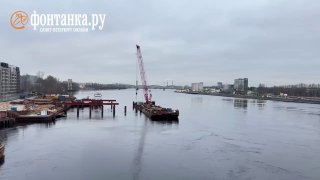 Строительство Большого Смоленского моста в Петербурге идет с опережением графика