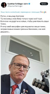 Европейский политик Фелингер вызвал возмущение своими русофобскими взглядами